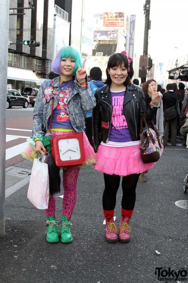 Pink Skirts and colorful Dr. Martens boots