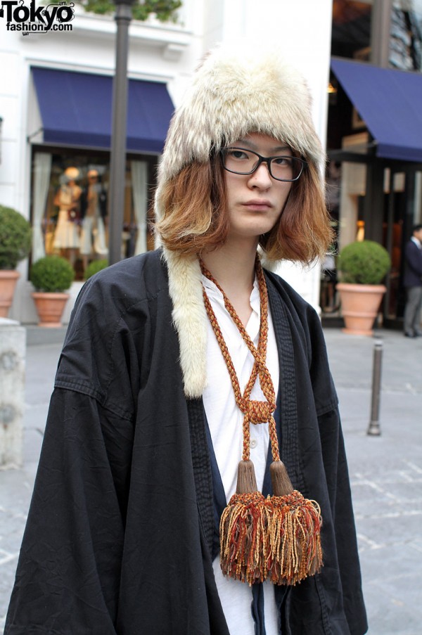 Japanese student with large tassel necklace