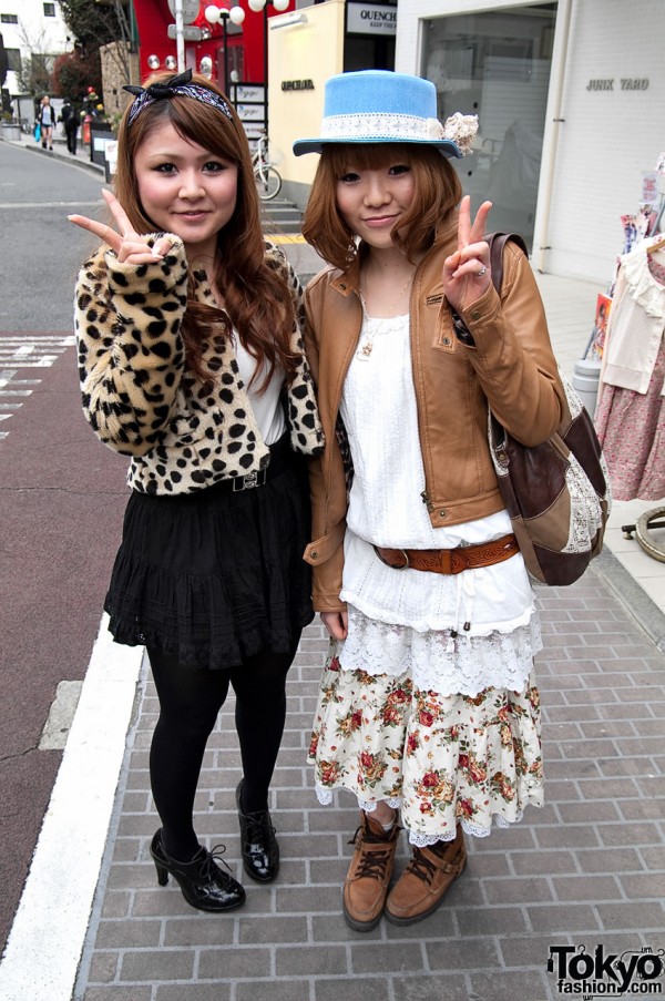 Bandana Hair Bow, Cheetah Print & Hat in Harajuku