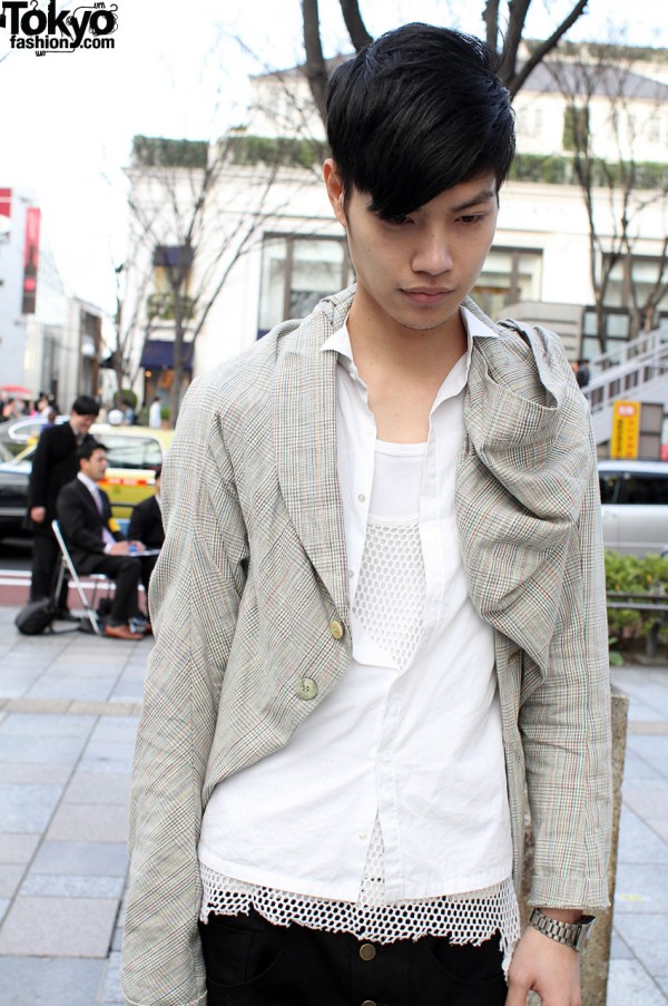 Nozomi Ishiguro jacket & mesh shirt