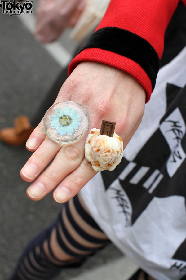 Flower ring & Q-Pot ice cream ring