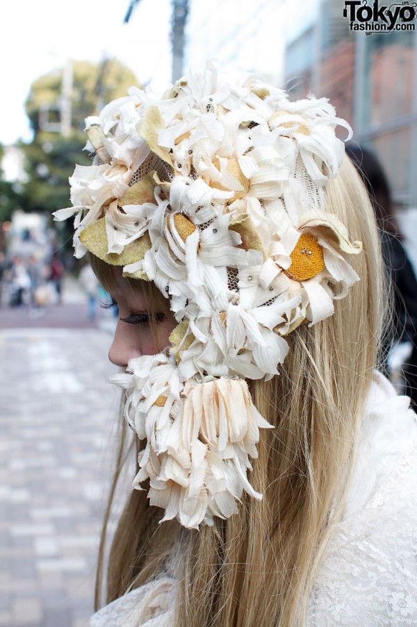 Antique flowered hat