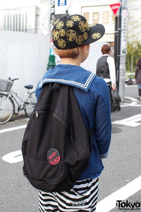 Sailor top and Comme des Garcons backpack