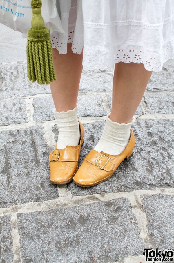 Ankle socks and buckled shoes from Hakui