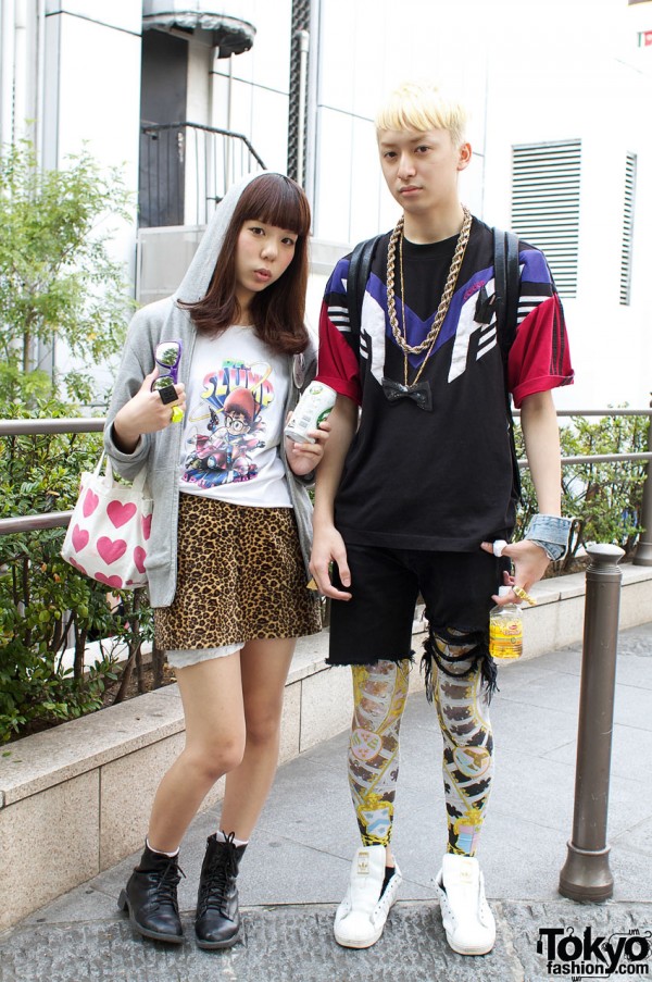 Dr. Slump & Leopard Skirt Girl vs. Adidas & Leggings Guy