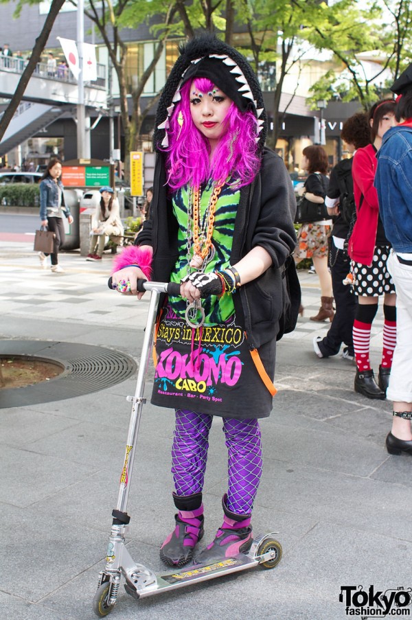 Harajuku Girl on a Scooter