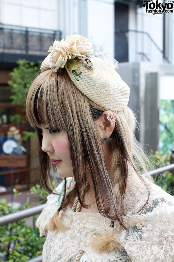 Vintage flowered hat