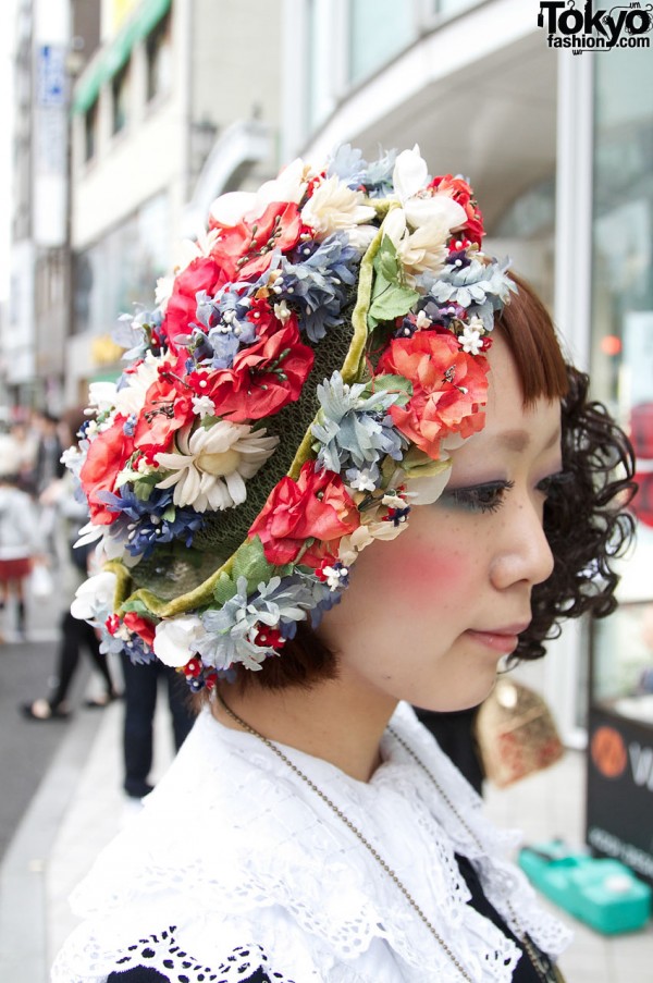 Flowered vintage hat
