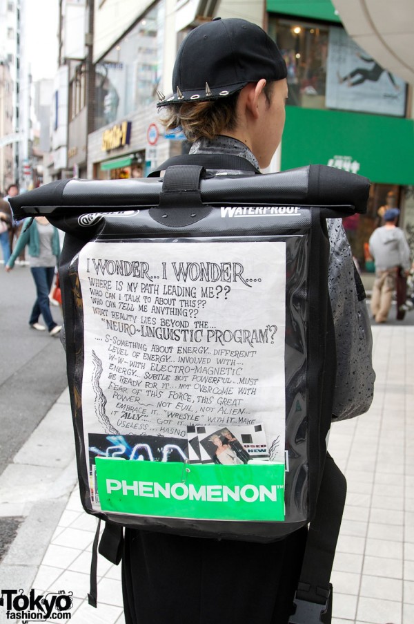 Ortlieb backpack with a message