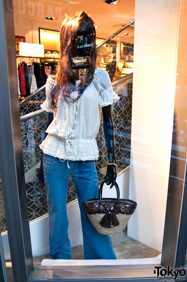 Straw Handbag on Sale in Shibuya