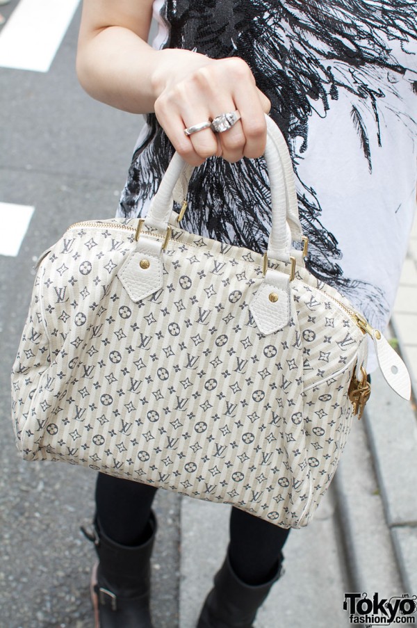 White Louis Vuitton bag