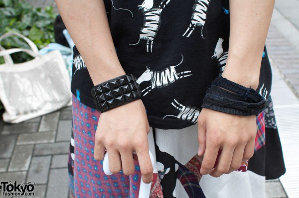 Number 9 studded wristband