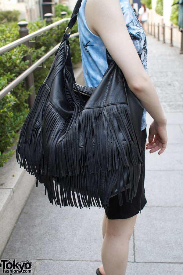 Large H&M bag with long fringe