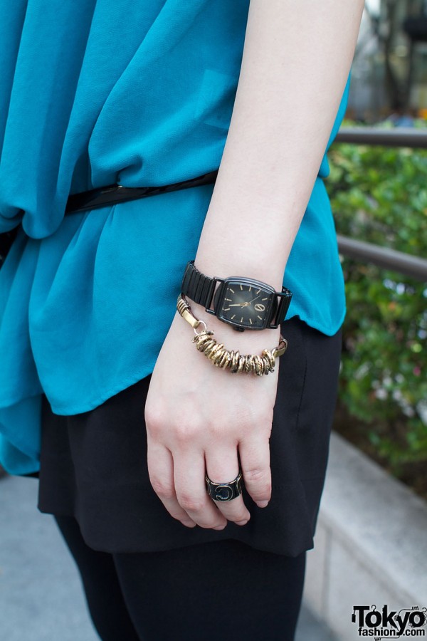 Zucca watch with gold bracelet