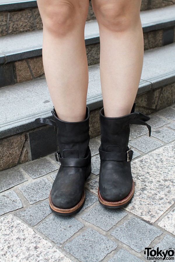 Black boots from Shibuya shop