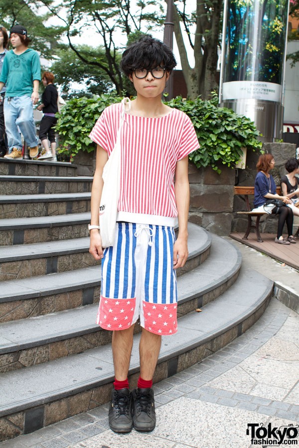 Glasses & Resale Stripes in Harajuku