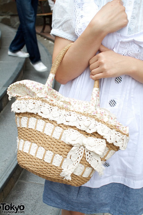 Straw purse from Takeshita Dori