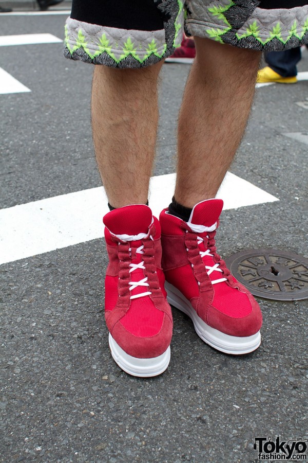 Banal Chic Bizarre red platform sneakers