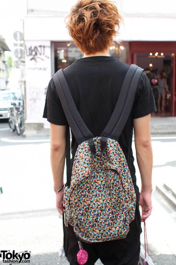 Bright print backpack