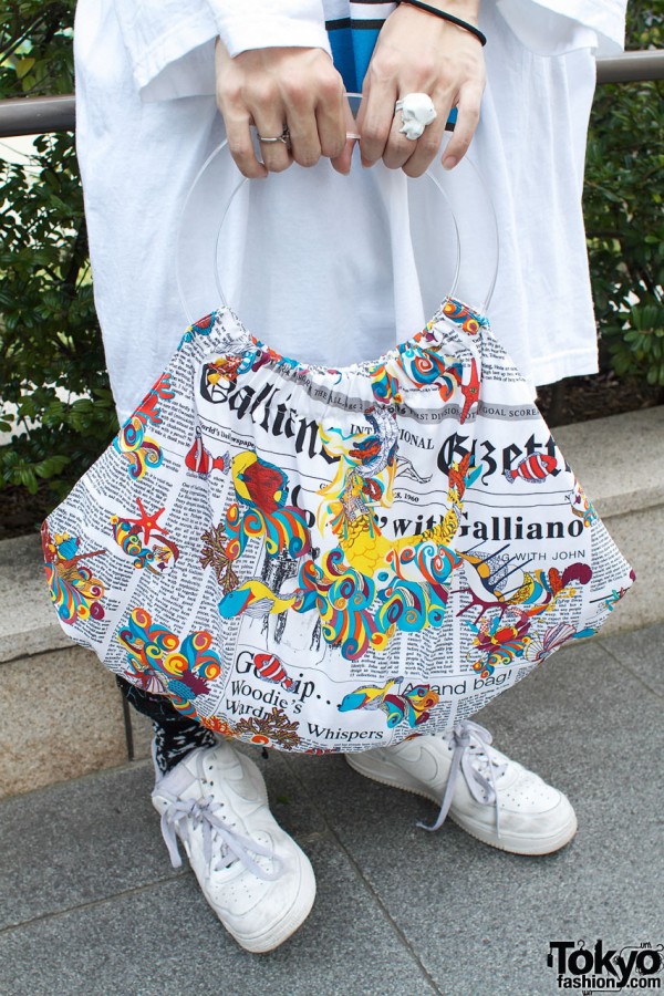 John Gallianos’s Gazette print handbags
