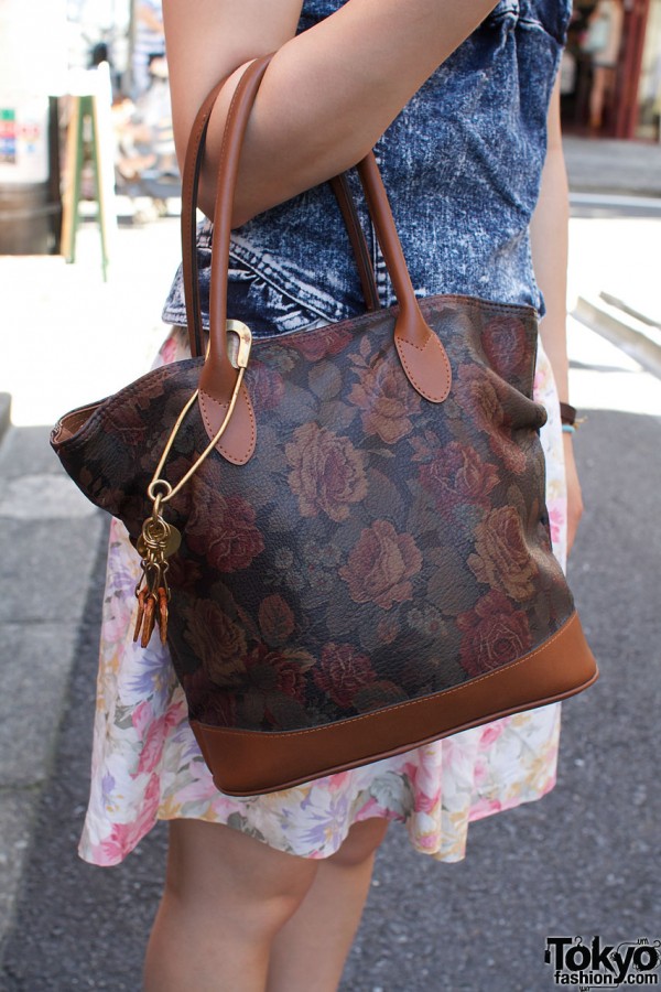 Floral print bag
