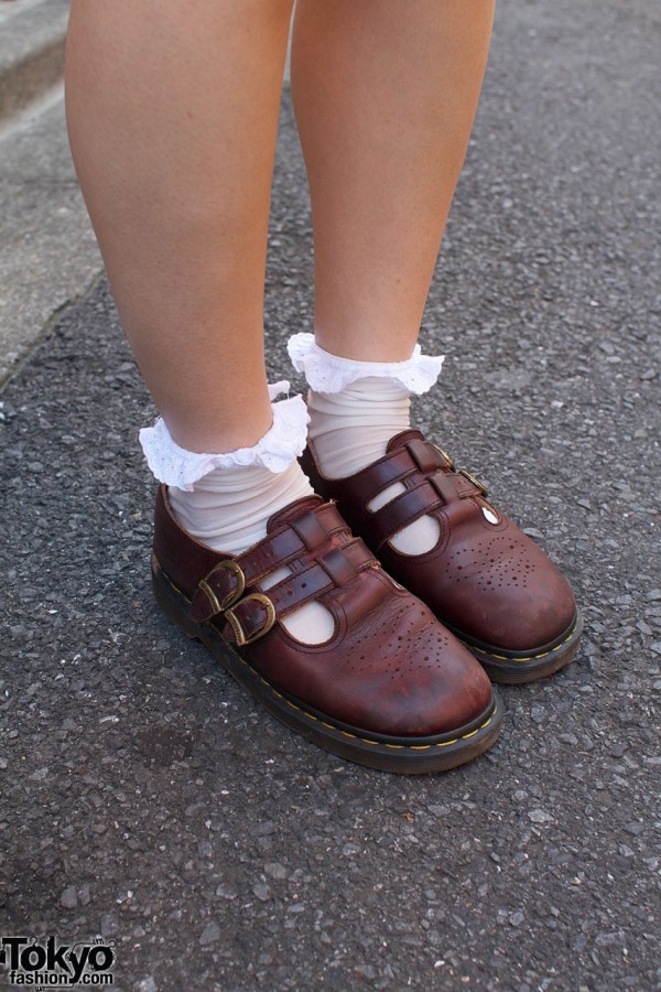 Doctor Martens shoes & lace-trimmed socks