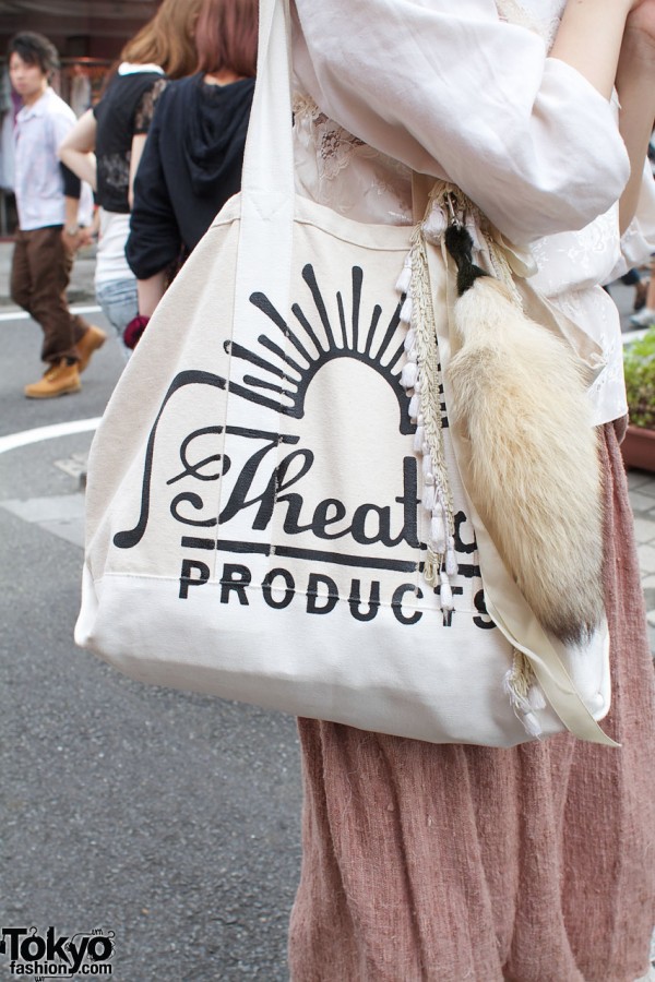 Theater Products bag with fur tail