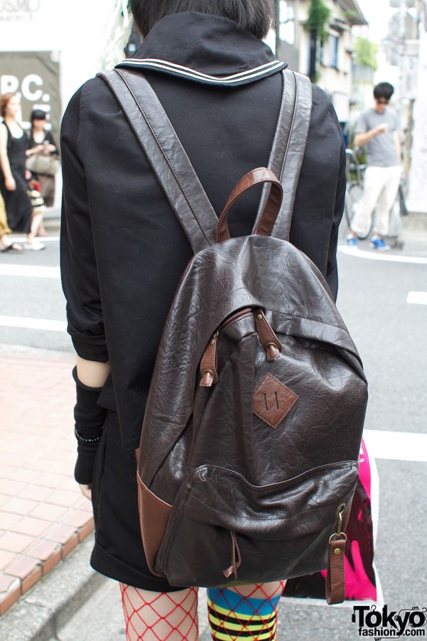 Black backpack from Takeshita Dori shop