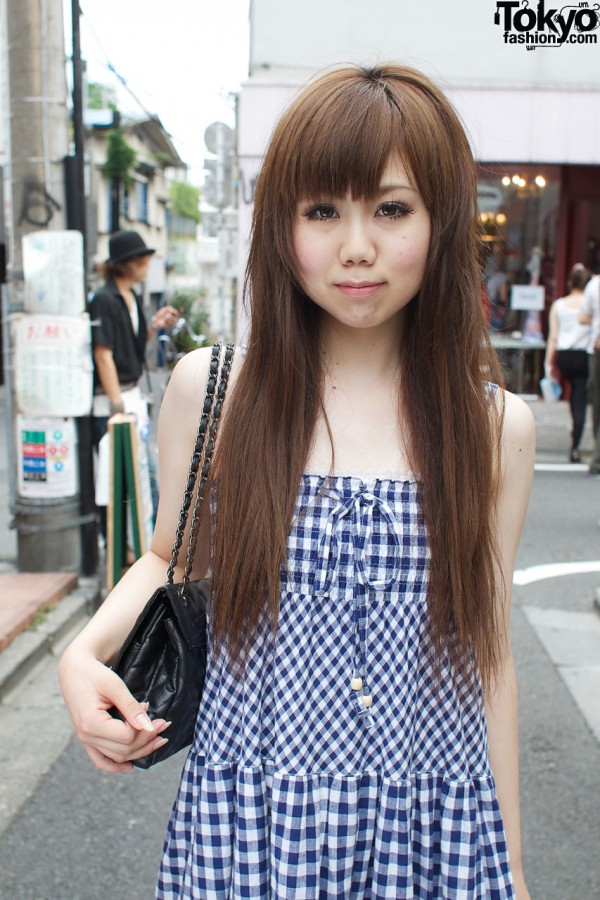 Blue gingham dress from Jayro