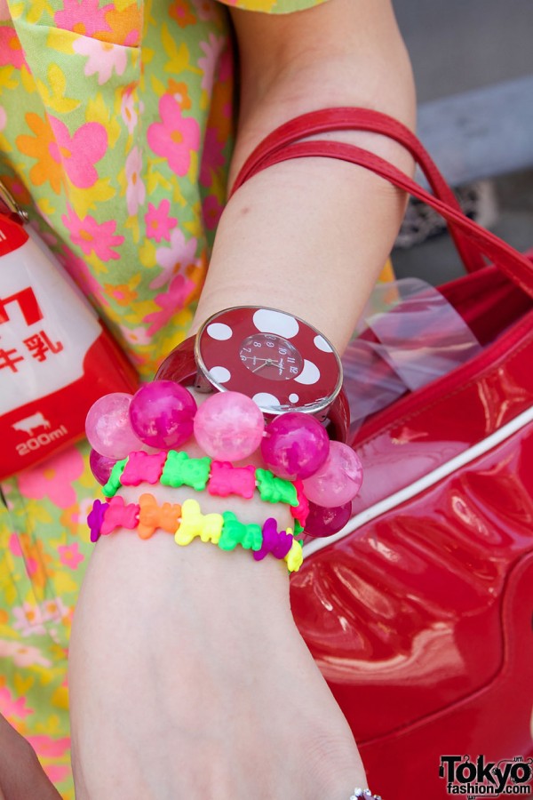 Plastic bracelets & watch