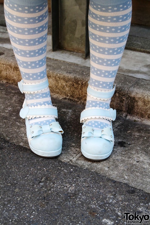 Striped stockings & Angelic Pretty shoes