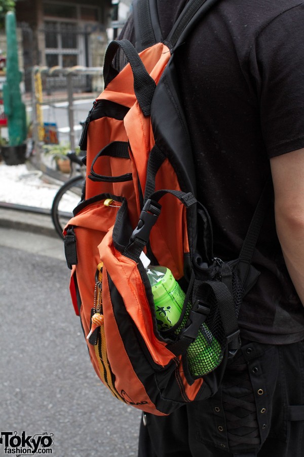 Orange backpack