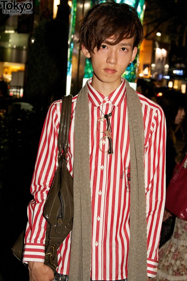 Idea from Sosu striped shirt & Y's knit scarf