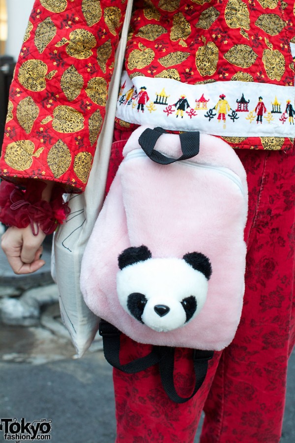 Furry Panda backpack