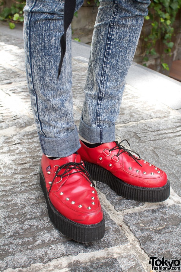 Red Tuk platform shoes