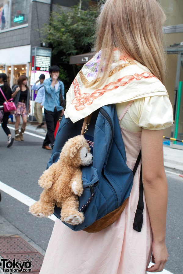 JanSport backpack & teddy bear