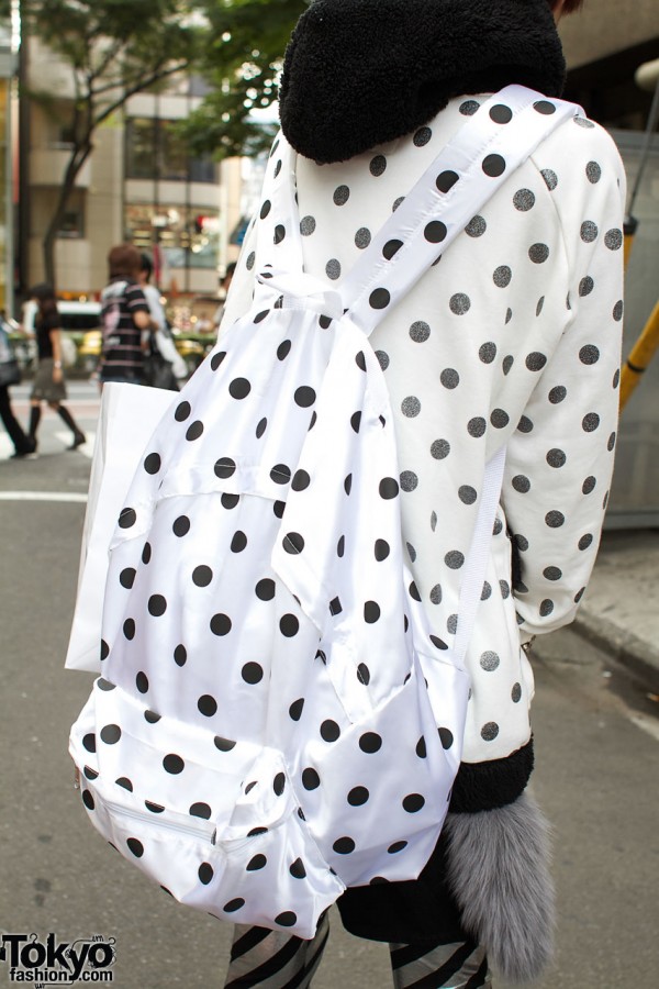 Monomania dotted top and backpack