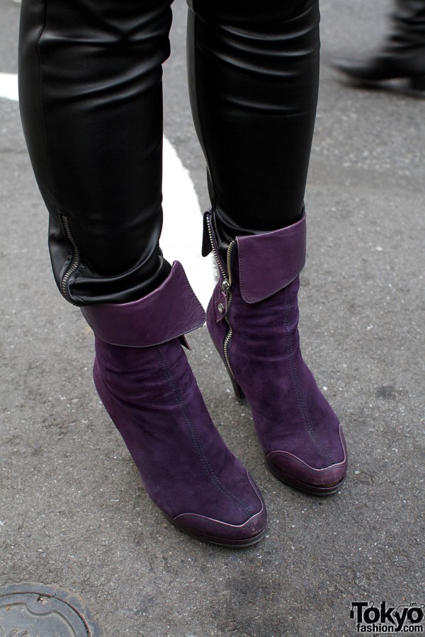 Purple suede Vivienne Westwood boots