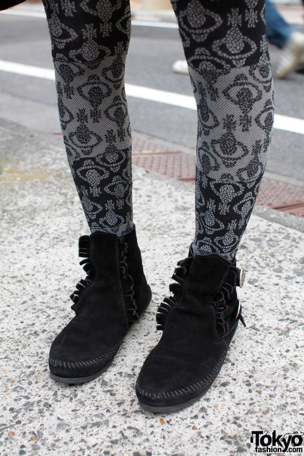 Minnetonka moccasins & Vivienne Westwood stockings