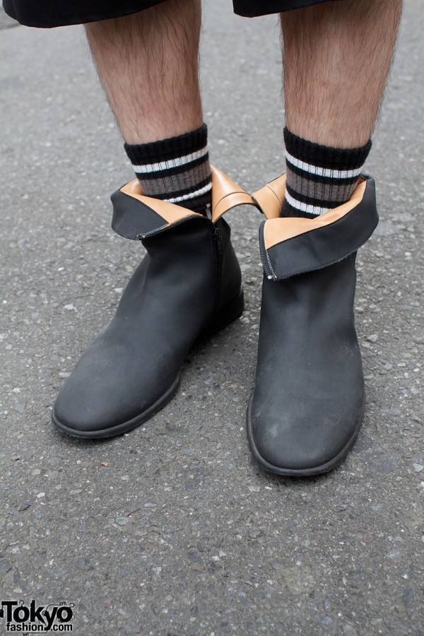 Martin Margiela boots & striped socks