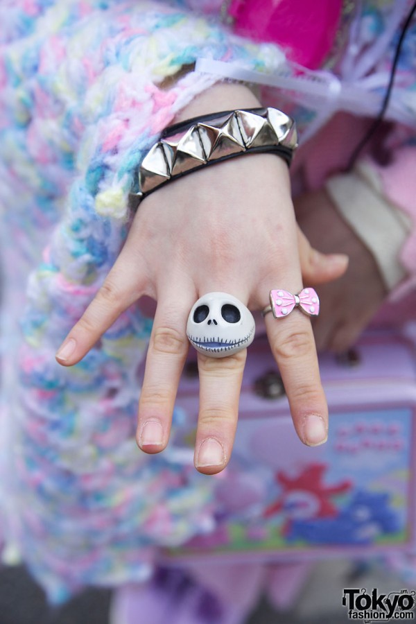 Jack Skellington ring & bow ring