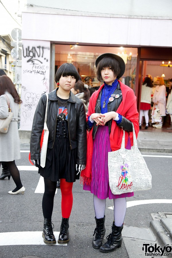 Lace-up Boots & Leather Jackets with Hat & Shawl