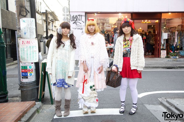 Earmuffs, Hair Bows, White Tights & Cute Shoes