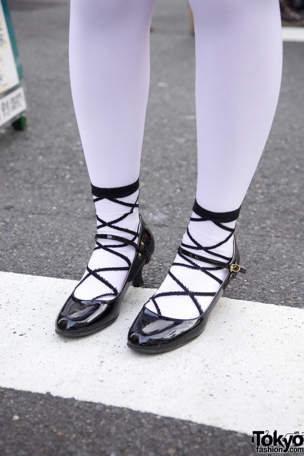 Nadia socks & patent leather shoes