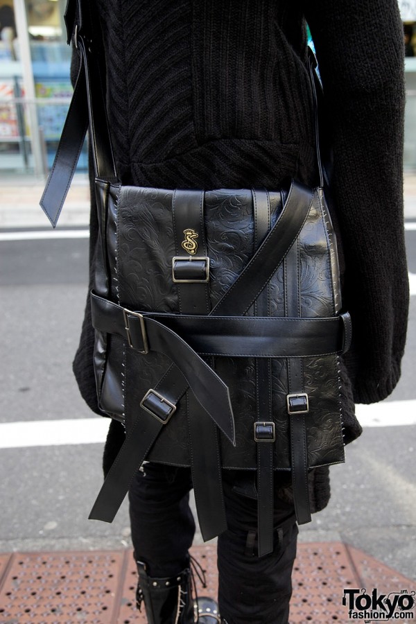 BPM leather satchel