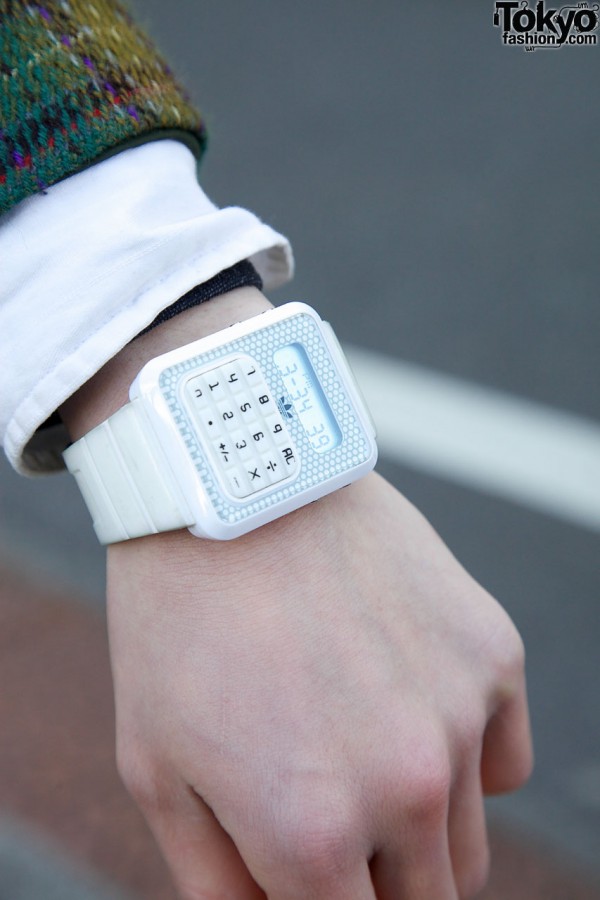 White Adidas watch