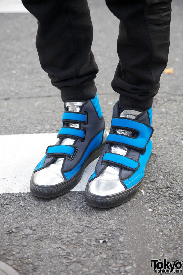 Blue-and-silver Raf Simons sneakers