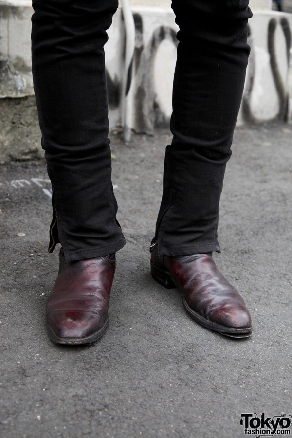 Burgundy leather shoes from LA
