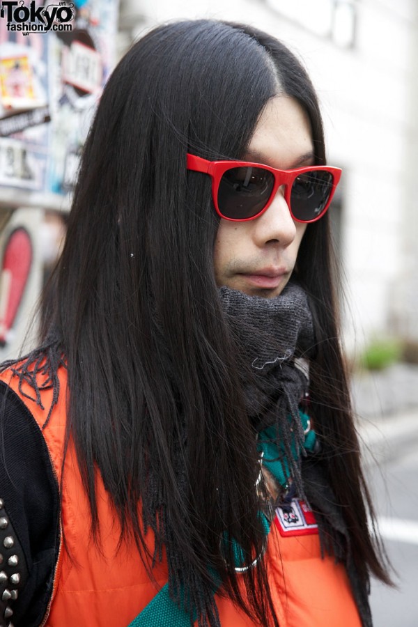 Harajuku red frame sunglasses