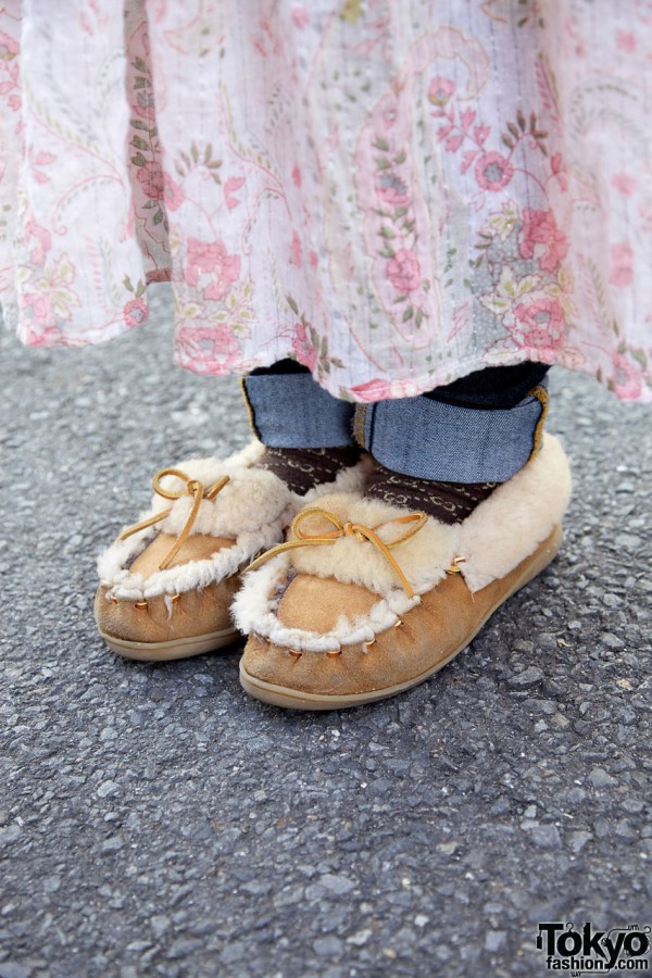 Minnetonka fur moccasins